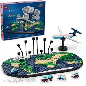 LEGO Travel Moments Building Set, World Map for Travelers and Home Décor 41838